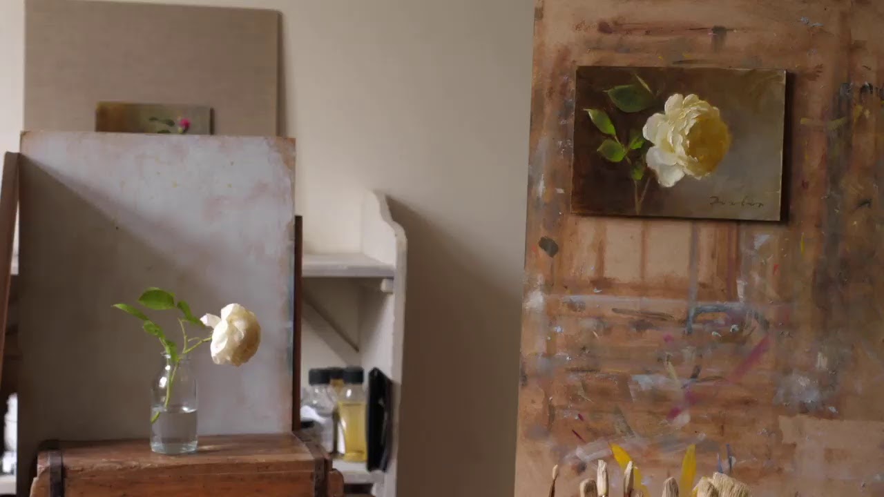 More White Rose Painting - live studio session, June 9th 2020