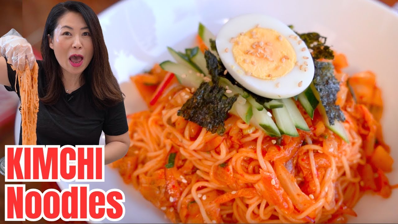 The MOST DELICIOUS & ADDICTIVE Kimchi Noodles Recipe! 🇰🇷간단하고 정말 맛있는 비빔국수