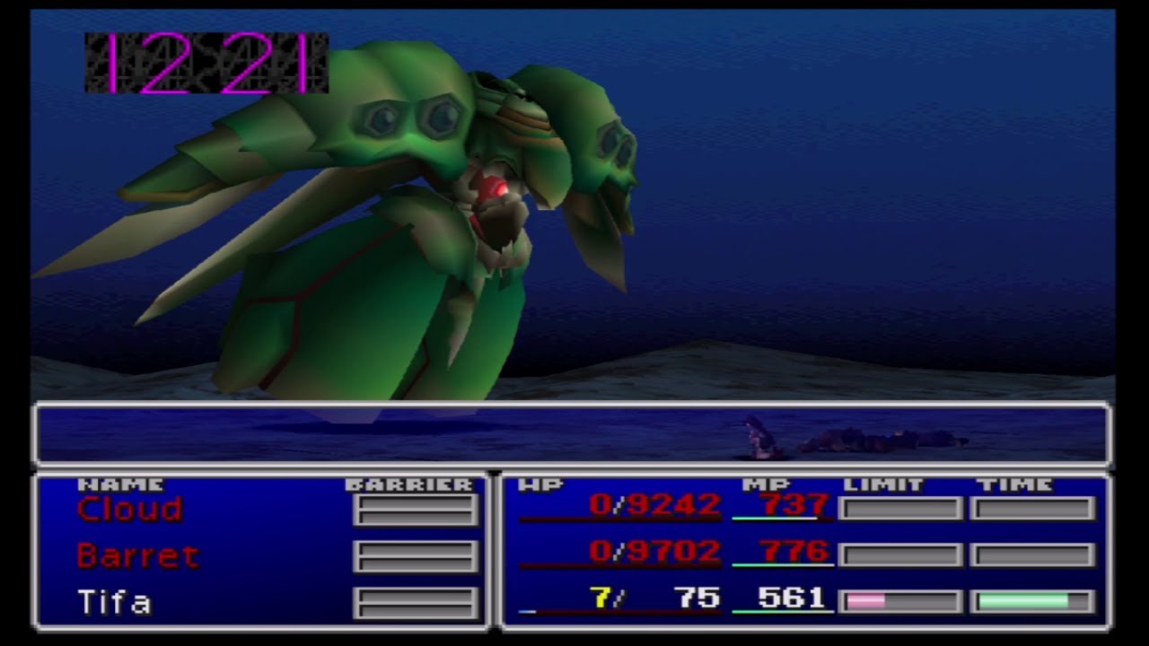 Final Fantasy VII PS1 - Level 7 Tifa vs. Emerald Weapon