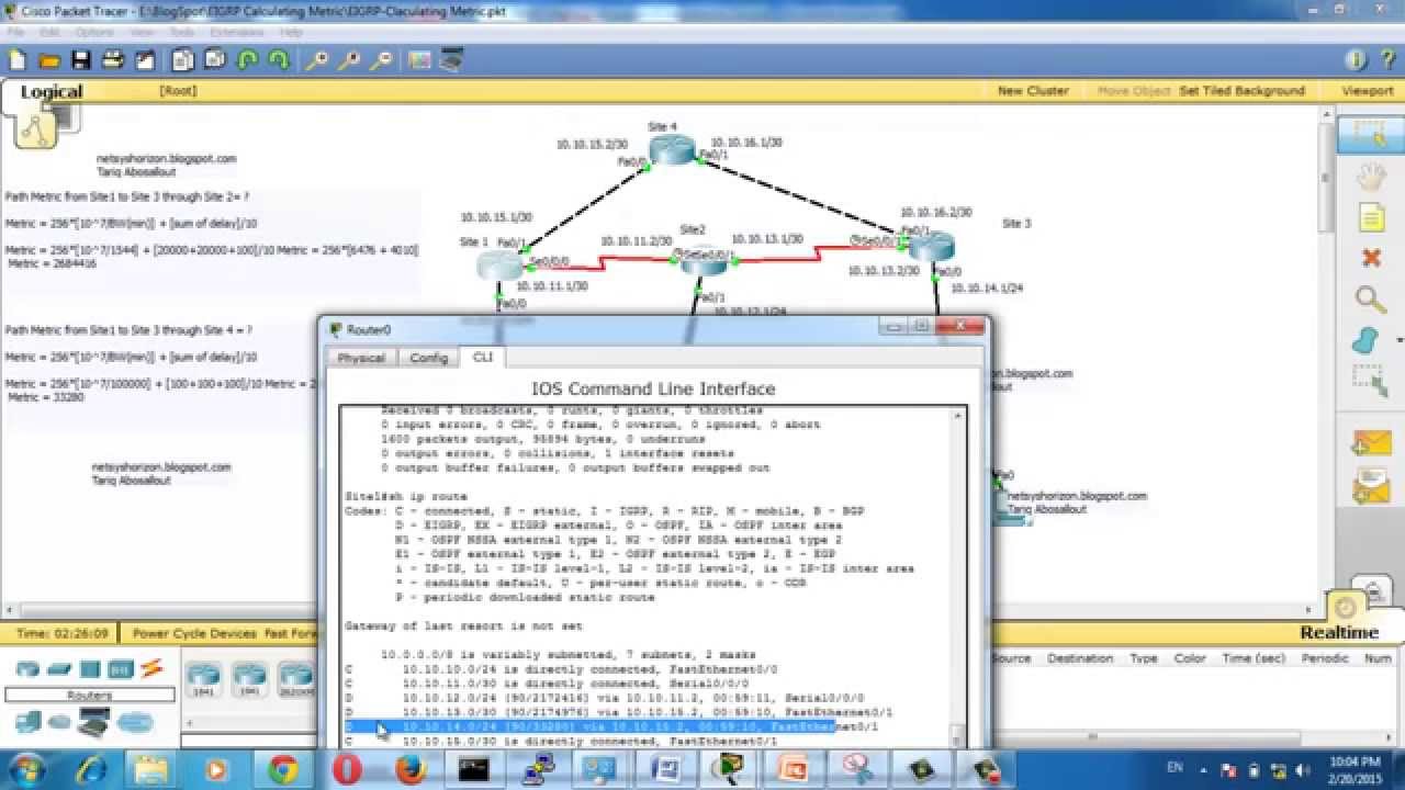 EIGRP metric calculation - EIGRP tutorial -EIGRP Troubleshooting