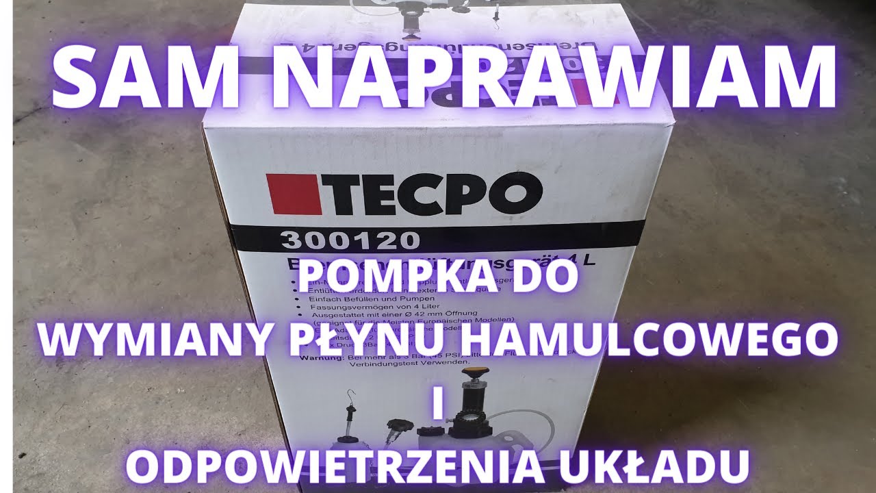 POMPKA DO ODPOWIETRZANIA / WYMIANY PŁYNU HAMULCOWEGO DIY SAM NAPRAWIAM