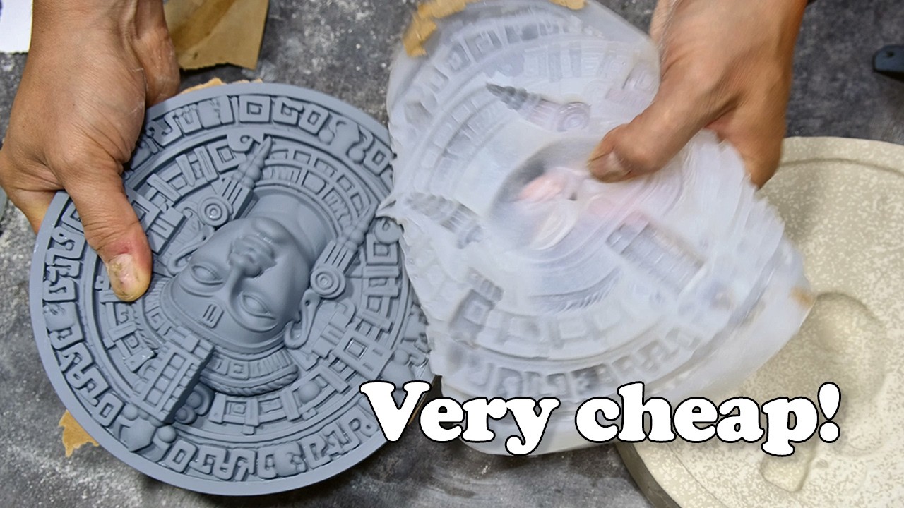 No Vacuum No Bubbles -The Cheapest Way To Make A Large Silicone Mold!