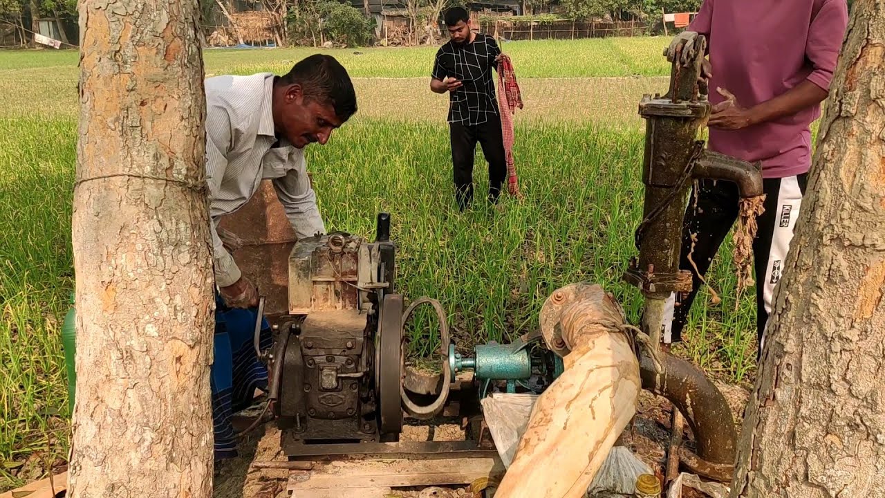 Farming Waters Pump Machines State Full Process By Village Boy
