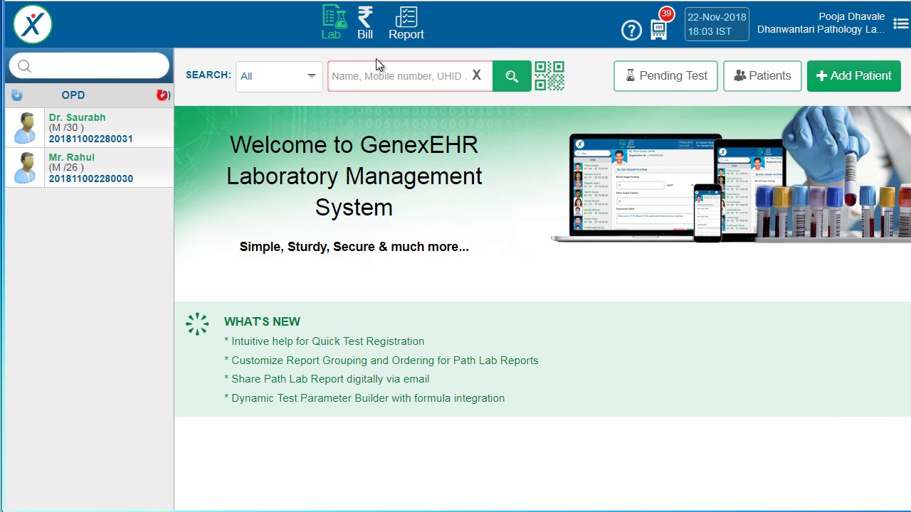 Genex Pathology Software - How to Add Lab Package