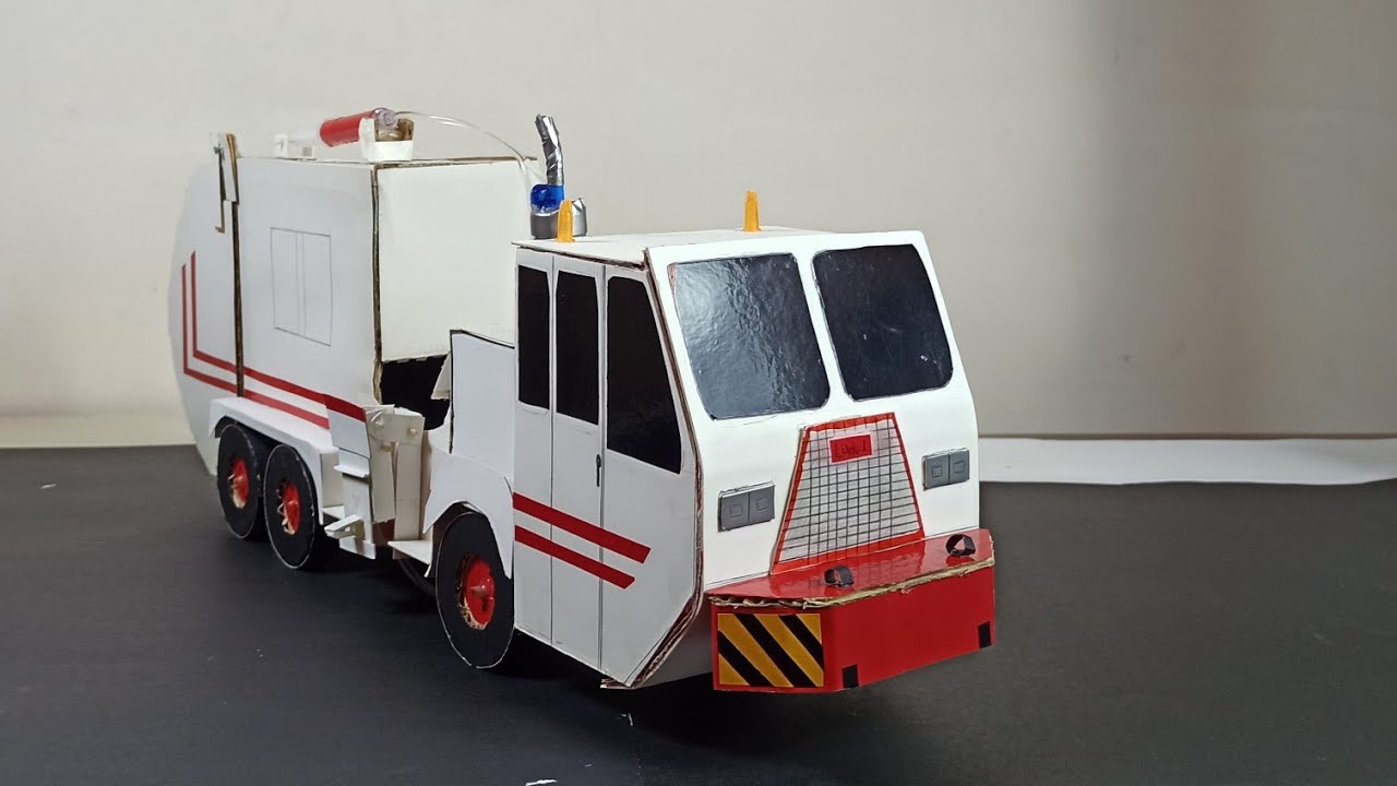 HOW TO MAKE GARBAGE Truck From Cardboard.Lodal Evo Garbage truck.