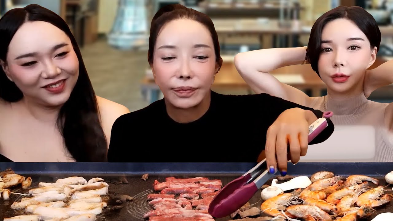 시청자분이 보내주신 흰다리 새우 소&돼지고기 구이 먹방 [공주, 추자, 미도] | FULL