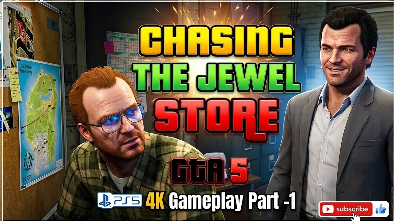 Chasing the jewel store | GTA 5 | Ps5 4K Gameplay Part -1