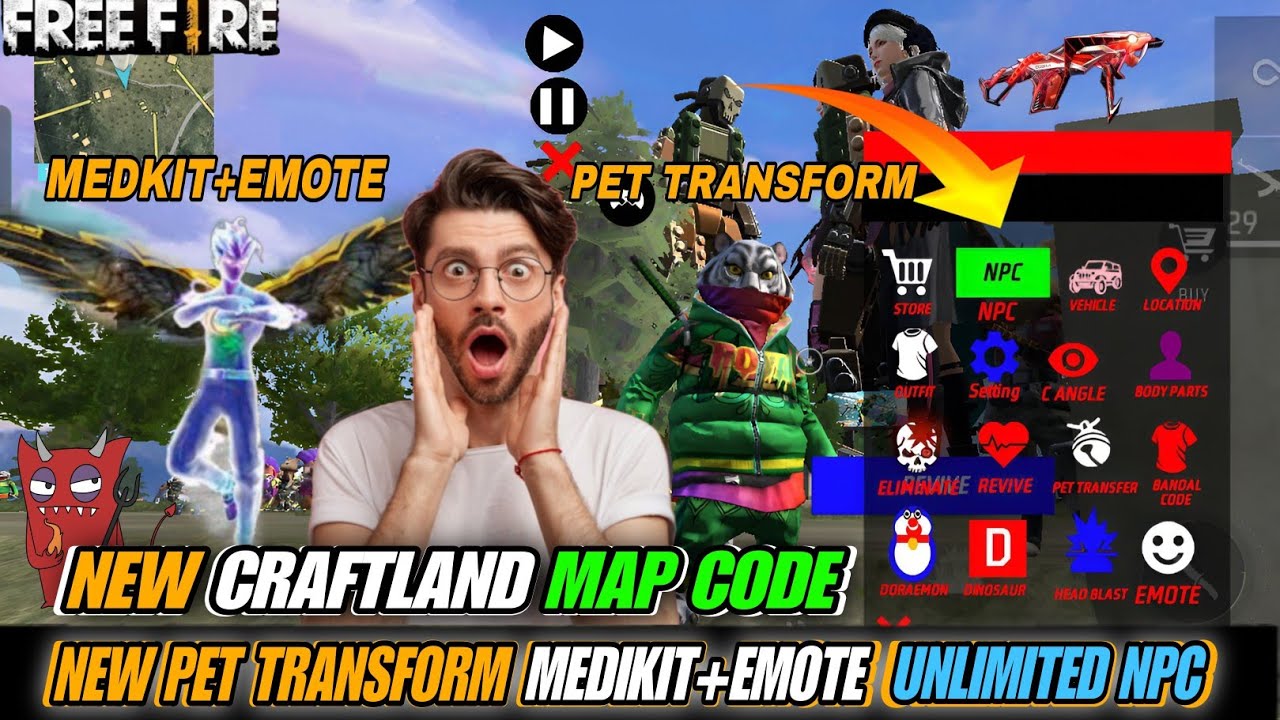 NEW CRAFTLAND MAP CODE UNLIMITED TRANSFORM INTO PET MEDKIT+EMOTE UNLIMITED NPC & AMAZING FEATURE 🙀🤩🔥