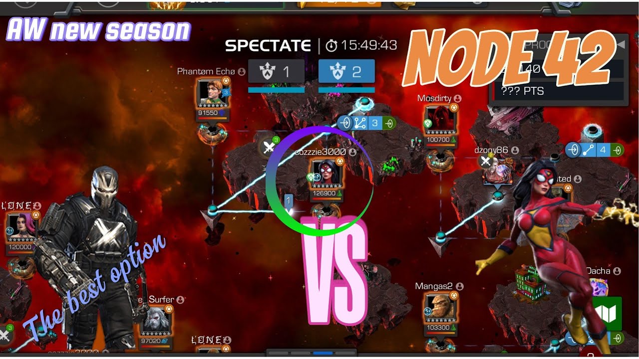 MCOC AW New Season  Node 42 Best Counter! Crossbones vs Spider-Woman 🔥