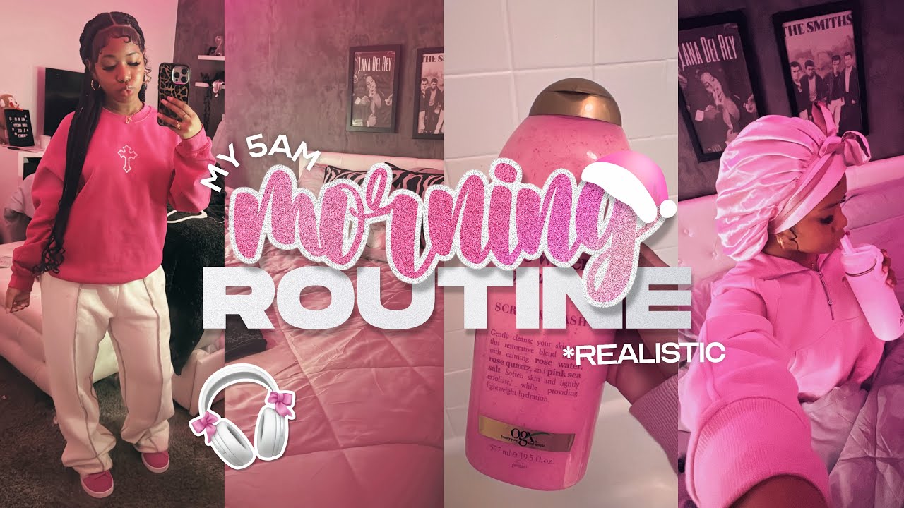 MY *realistic* 5AM MORNING ROUTINE ♡ ootd, hygiene, chit chat, school | vlogmas ep 3