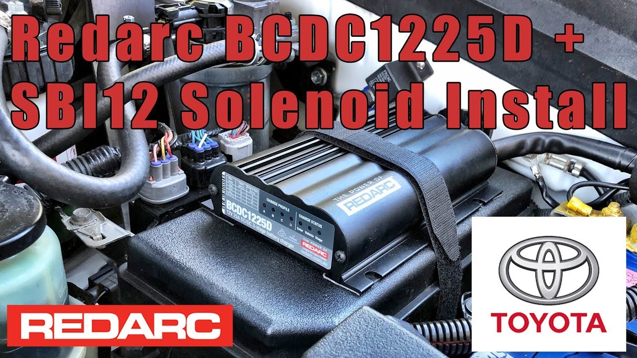 Redarc BCDC 1225D and SBI12 solenoid install in Prado 150
