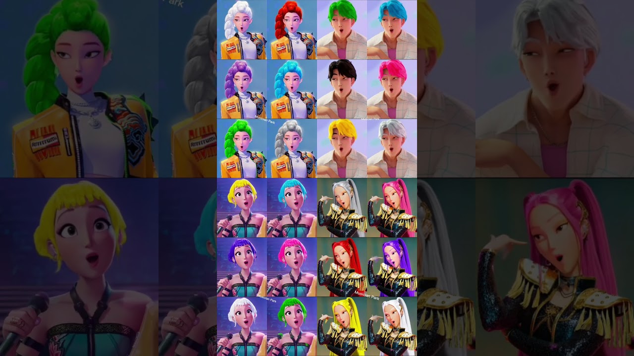 KPop Demon Hunters characters Hair Color - POK&Eacute;DANCE