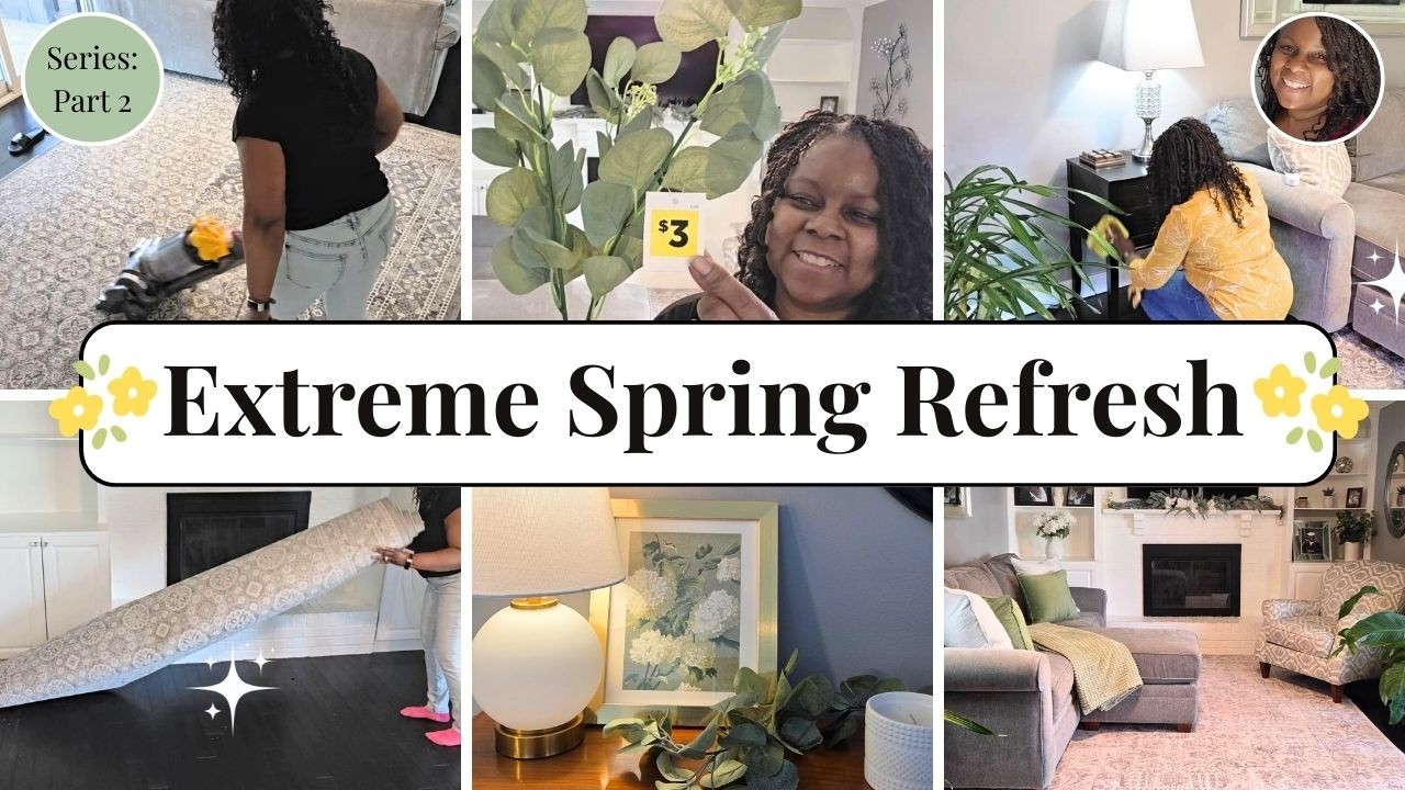 Spring Family Room Refresh | Deep Cleaning + No‑Cost/Low‑Cost Decorating