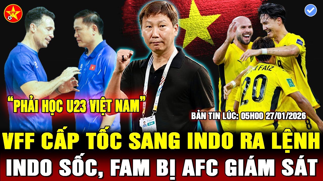 💖U23 VIỆT NAM KHÔNG NGÁN NHẬT BẢN, SẾP LỚN VFF SANG INDO, YÊU CẦU HỌC THEO U23VN, AFC GIÁM SÁT FAM