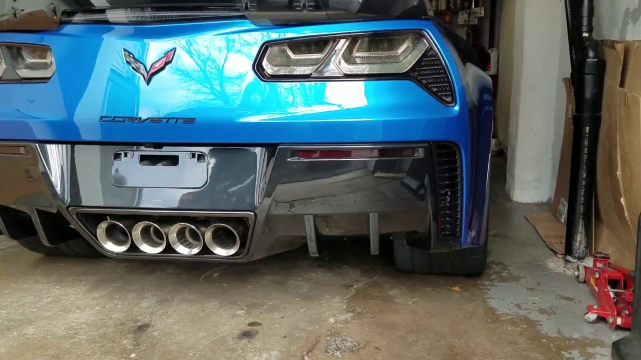 Corvette C7 Z06 W/ Corsa Xtreme long-tube headers No cats, Factory active mufflers.