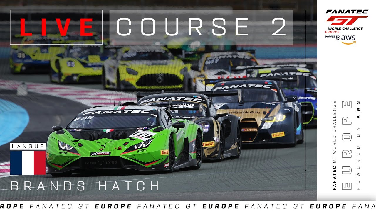 LIVE | Course 2 | Brands Hatch | Fanatec GT Europe 2024 (Français)