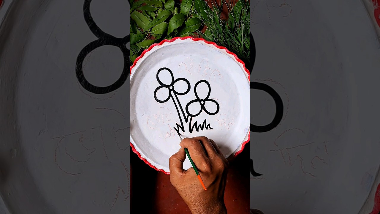 TMC SYMBOL #PAINTING #tmc #election #thali #short #viralshorts