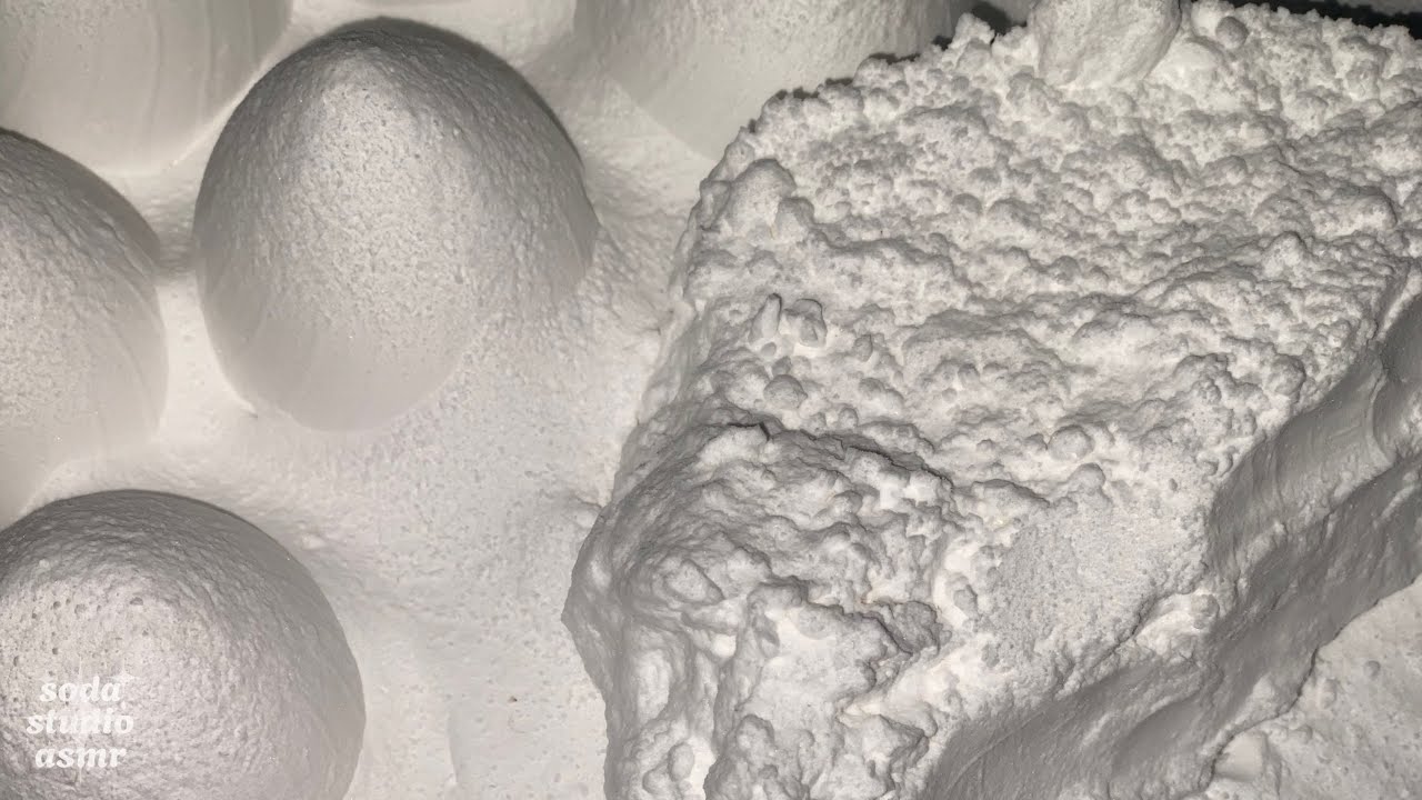 white crunchy baking soda crush with slight squeaks and pebbles 🤍 #bakingsodaasmr
