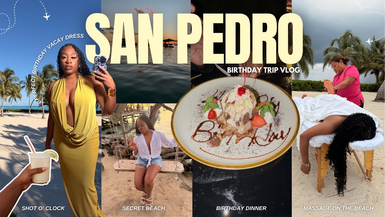 I Spent My Birthday in San Pedro, Belize 🇧🇿 | Secret Beach, Beach Massage & Relaxed Island Vibes