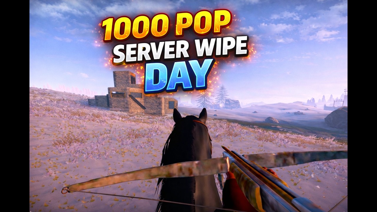 WIPE DAY ON A 1000 POP SERVER (INSANE START) #rust #rustgameplay #rustgame
