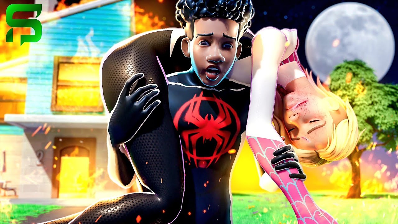 Miles Morales SAVES Spider-Gwen's LIFE - Spider-Man : Across the Spider Verse.. Fortnite