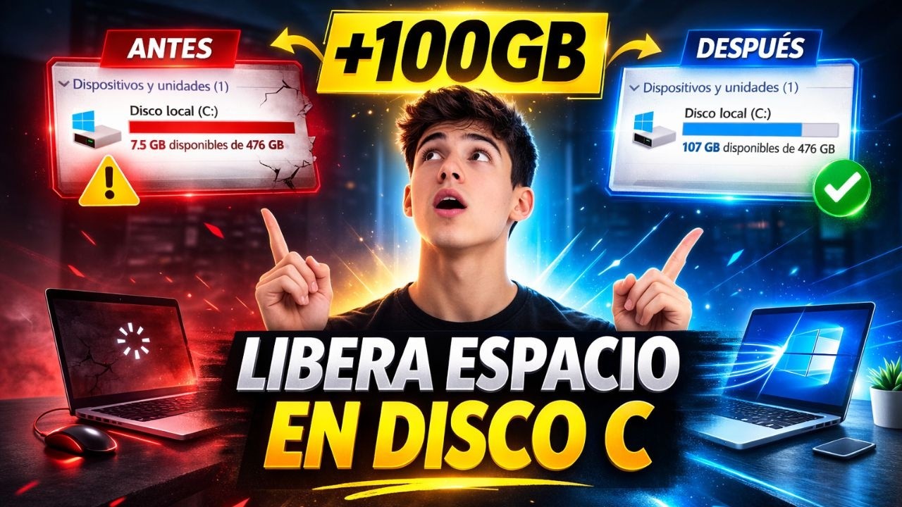 🔥 DISCO C LLENO ❌ Libera +50GB en Windows 10/11 SIN BORRAR ARCHIVOS 🚀 PC Más Rápida en Minutos 2026