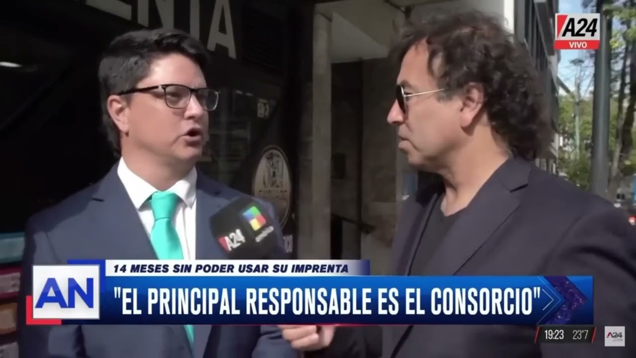 14 meses sin poder utilizar su imprenta | Dr. Juan Martin Luciani en A24