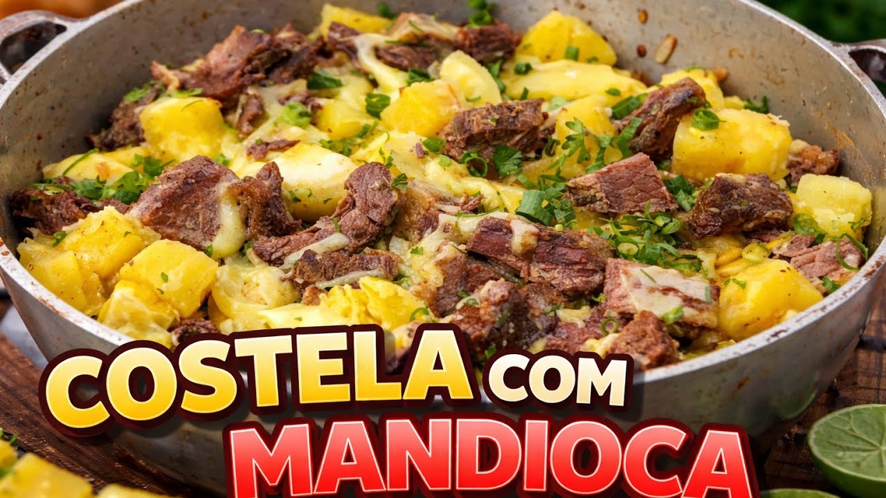 Só Misturei Mandioca Com Carne e o Resultado é De Dar Água na boca🤤🔥