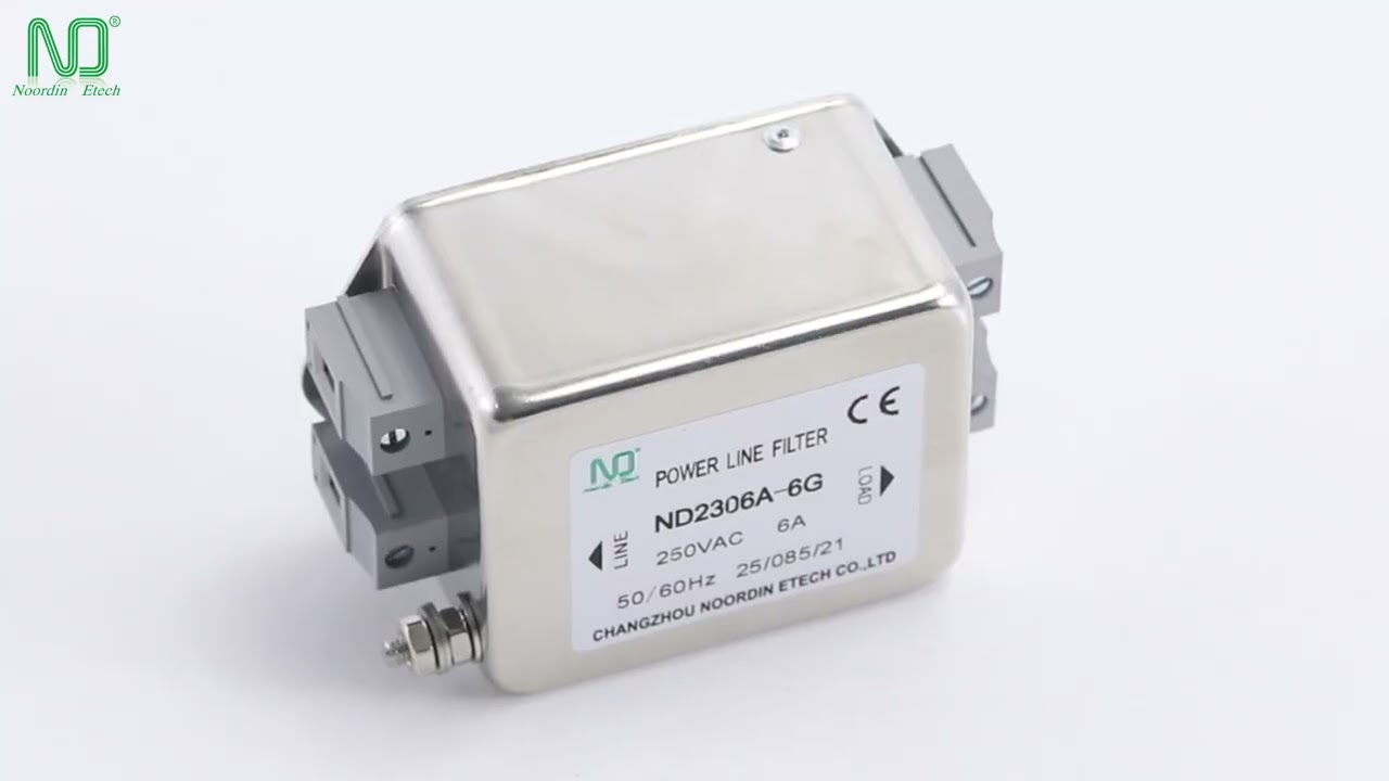 🎬 ND2306A-6G Industrial EMI Power Filter | DIN-Rail Design for Easy Installation