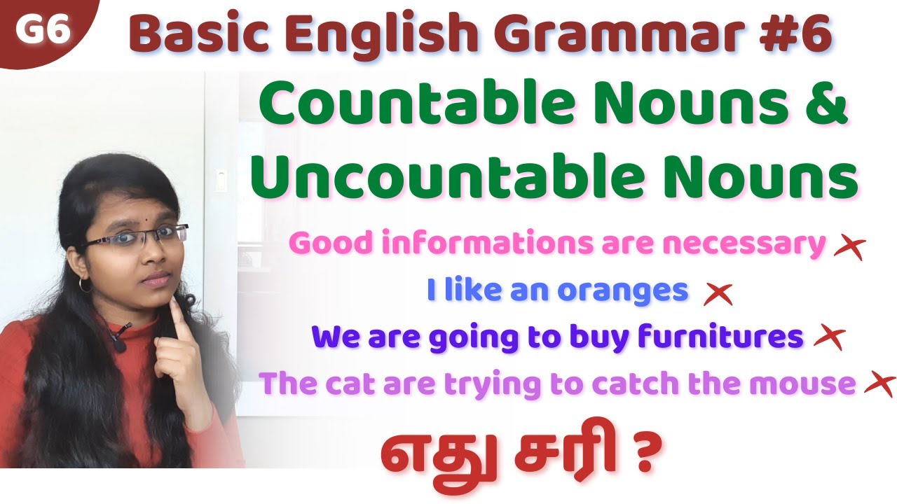 G6 | Countable Nouns & Uncountable Nouns in Tamil | Basic English Grammar in Tamil | Parts of Speech