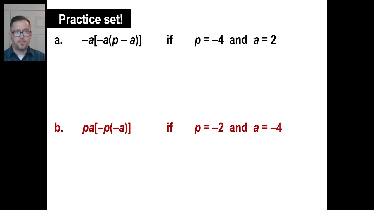 Saxon Math - Algebra 1: 3rd Edition (Lesson 16 - More Complicated Evaluations)