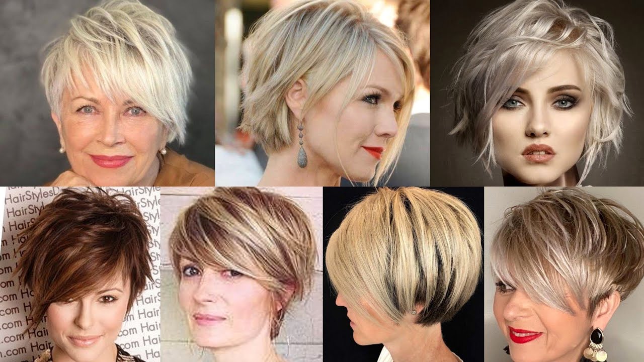 36 Short Wavy Blonde Bob Pixie Haircuts With Side Swept Bangs And Hairstyles Images 2022