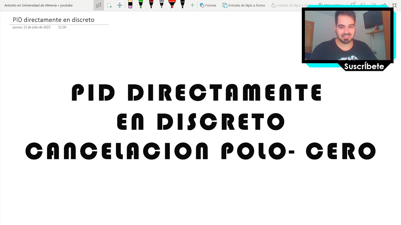 Diseñar un PID digital directamente en tiempo discreto usando cancelación polo - cero | Método 1