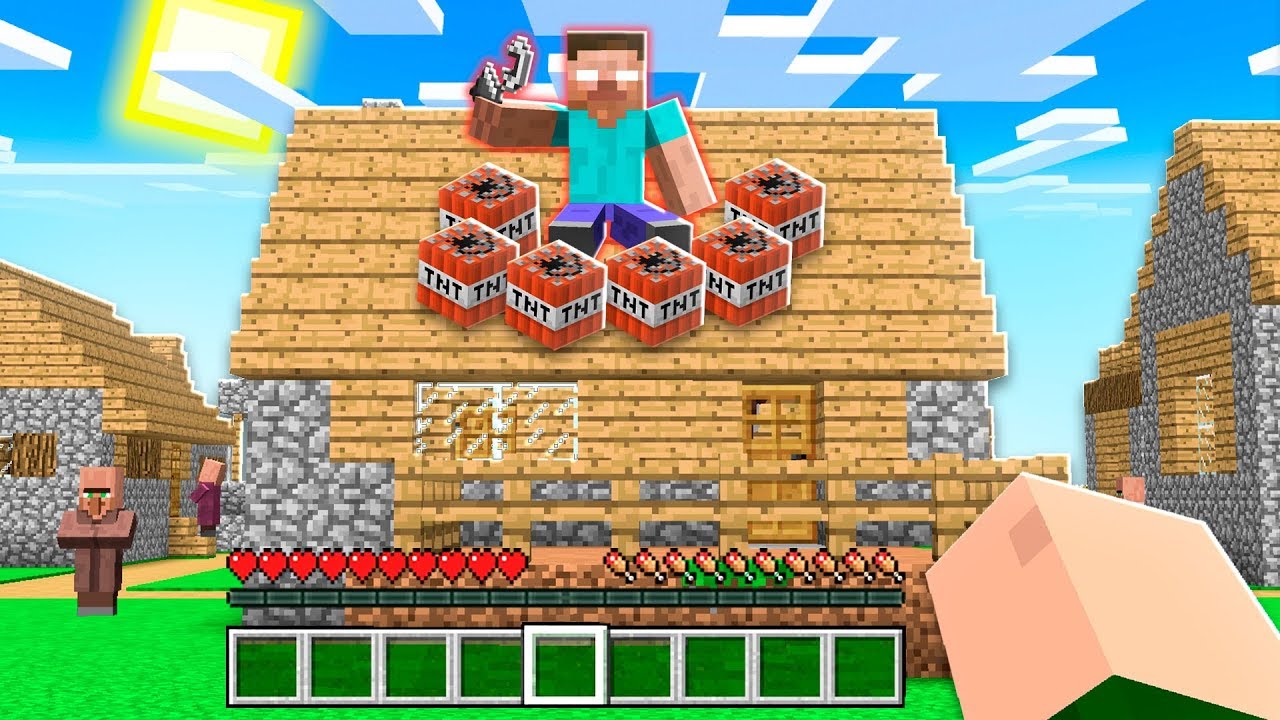 O HEROBRINE DESTRUIU A MINHA CASA NA MINHA FRENTE!! - Minecraft Herobrine #12
