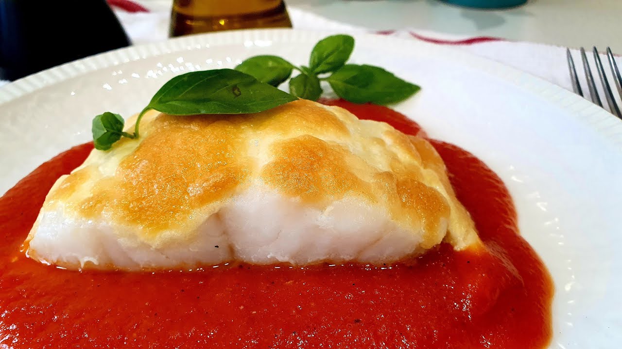 Bacalao al horno con muselina