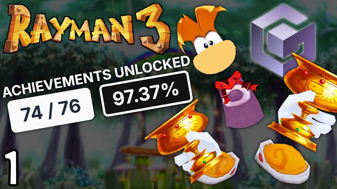 Rayman 3 ALL ACHIEVEMENTS speedrun GameCube edition (Part 1)