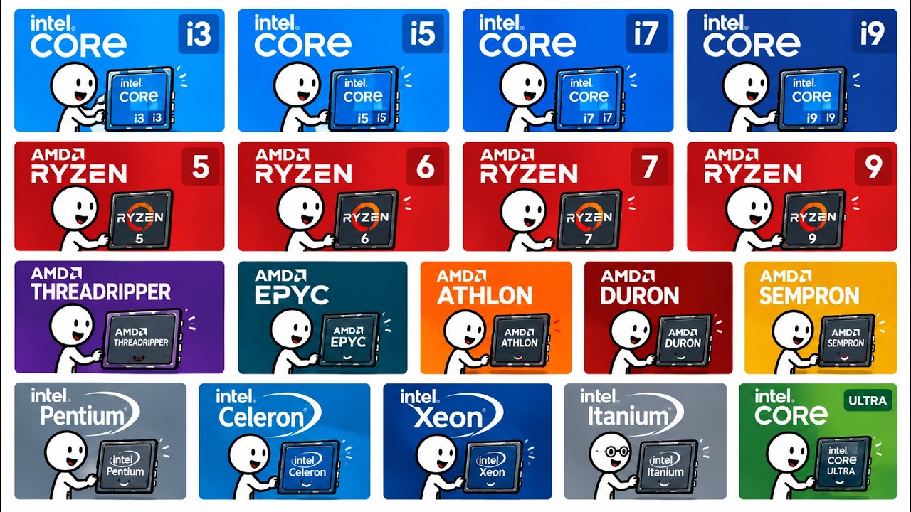 Every Type of CPU From Intel and AMD Explained In 10 Minutes!!