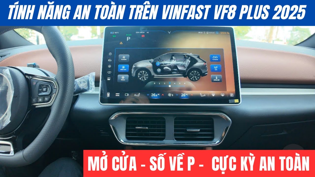 Tính năng an toàn trên Vinfast Vf8 Plus 2025 | Mở cửa số về P