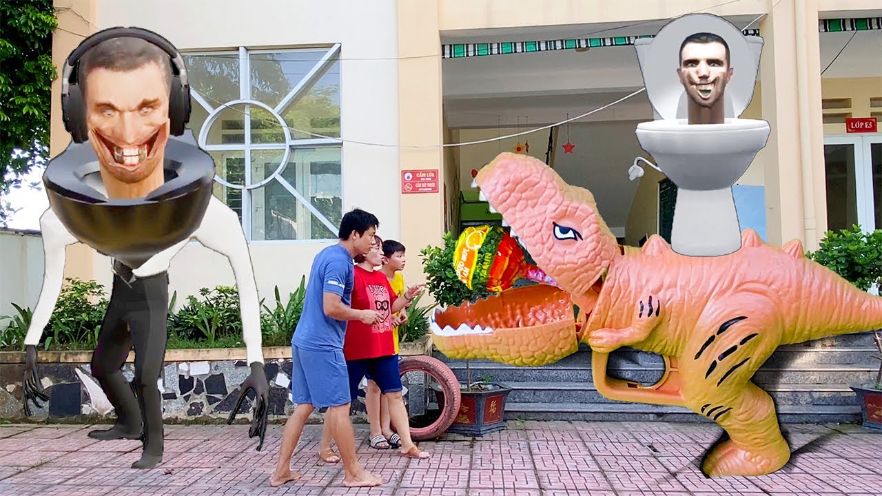 Kem Ốc vào nhà trẻ chơi cầu trượt gặp skibidi toilet bắt con gà, tivi man, khủng long | Theu Chanel