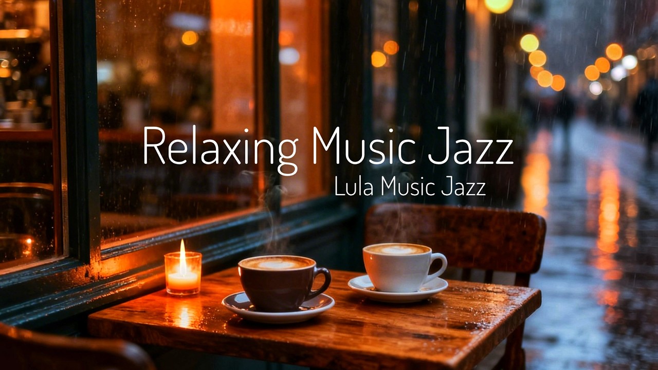 Rainy Night Jazz & Coffee Shop Ambience   Warm Instrumental Music for Reading and Late Night Work