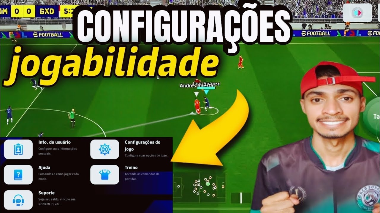 AS MELHORES CONFIGURAÇÕES DE JOGABILIDADE EFOOTBALL 2025 MOBILE 🤩