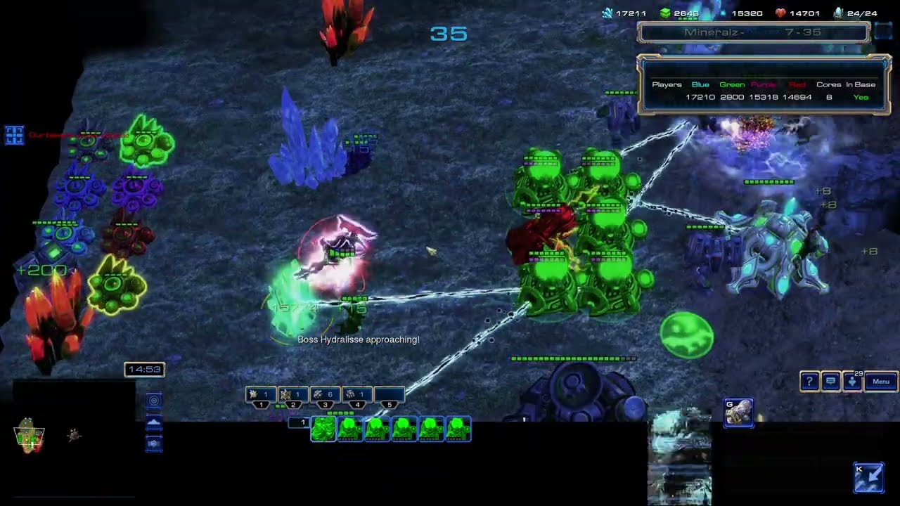 Starcraft 2: Mineralz Evolution Arcade - Hell Hardcore, farming Wins Solo