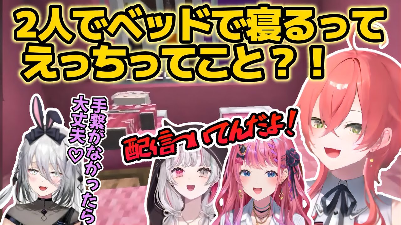 のぞめるを隣同士で寝かせたいあかぴゃ【獅子堂あかり/石神のぞみ/倉持めると/ソフィア・ヴァレンタイン/がぶっく/いでぃおす/にじさんじ切り抜き】