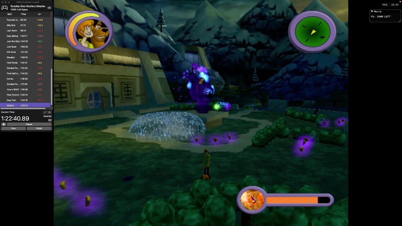 Scooby-Doo! Mystery Mayhem: 100% - 1h 19m 59s w/o loads -  FWR