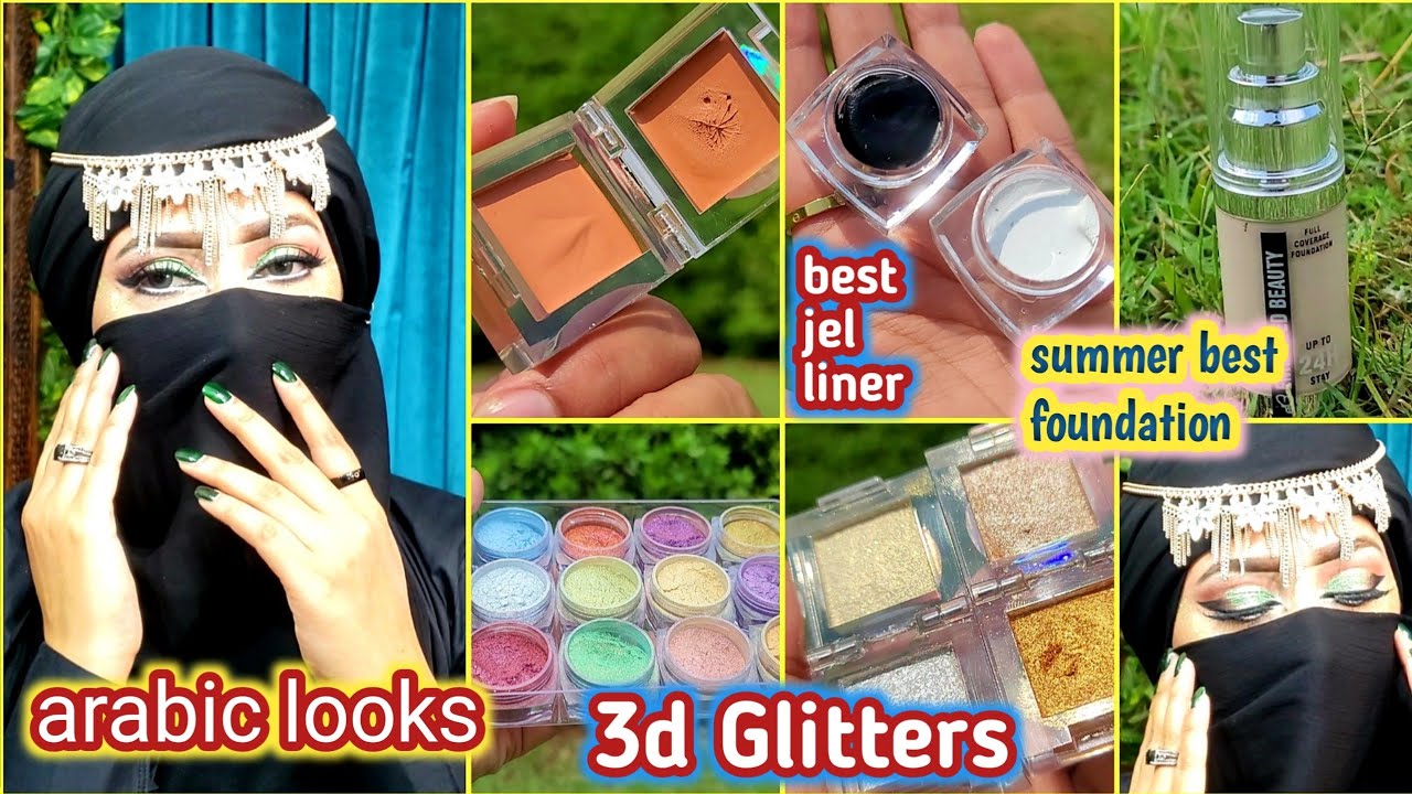 Enhanced Beauty products review || Long lasting Foundation || 3d Glitters #whitejelliner