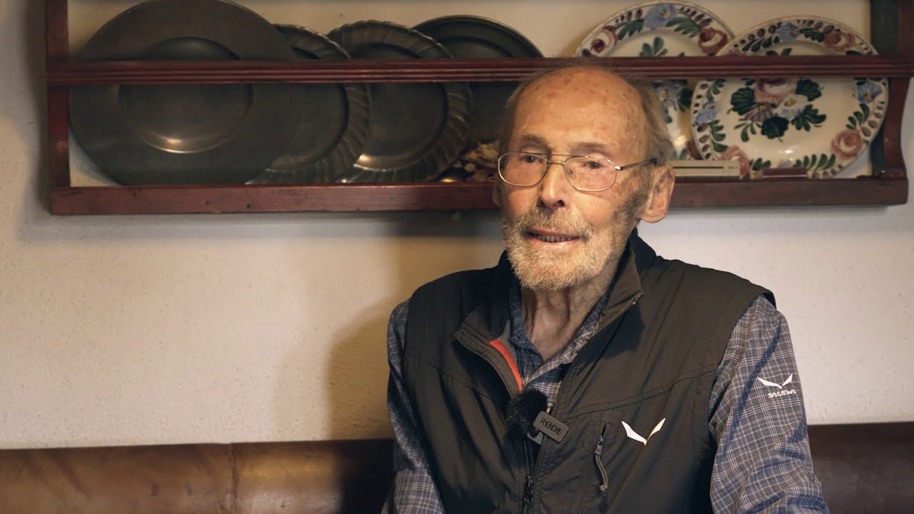 Benedikt Böhm zusammen mit Münchner Bergsteiger Legende Hermann Huber