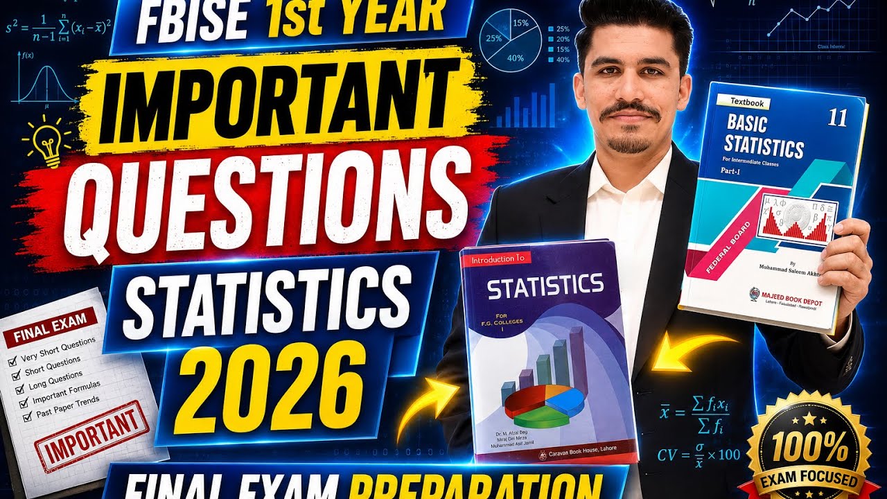 1st Year Statistics Important short & Long Questions | FBISE | RBISE | INCl scheme 2024