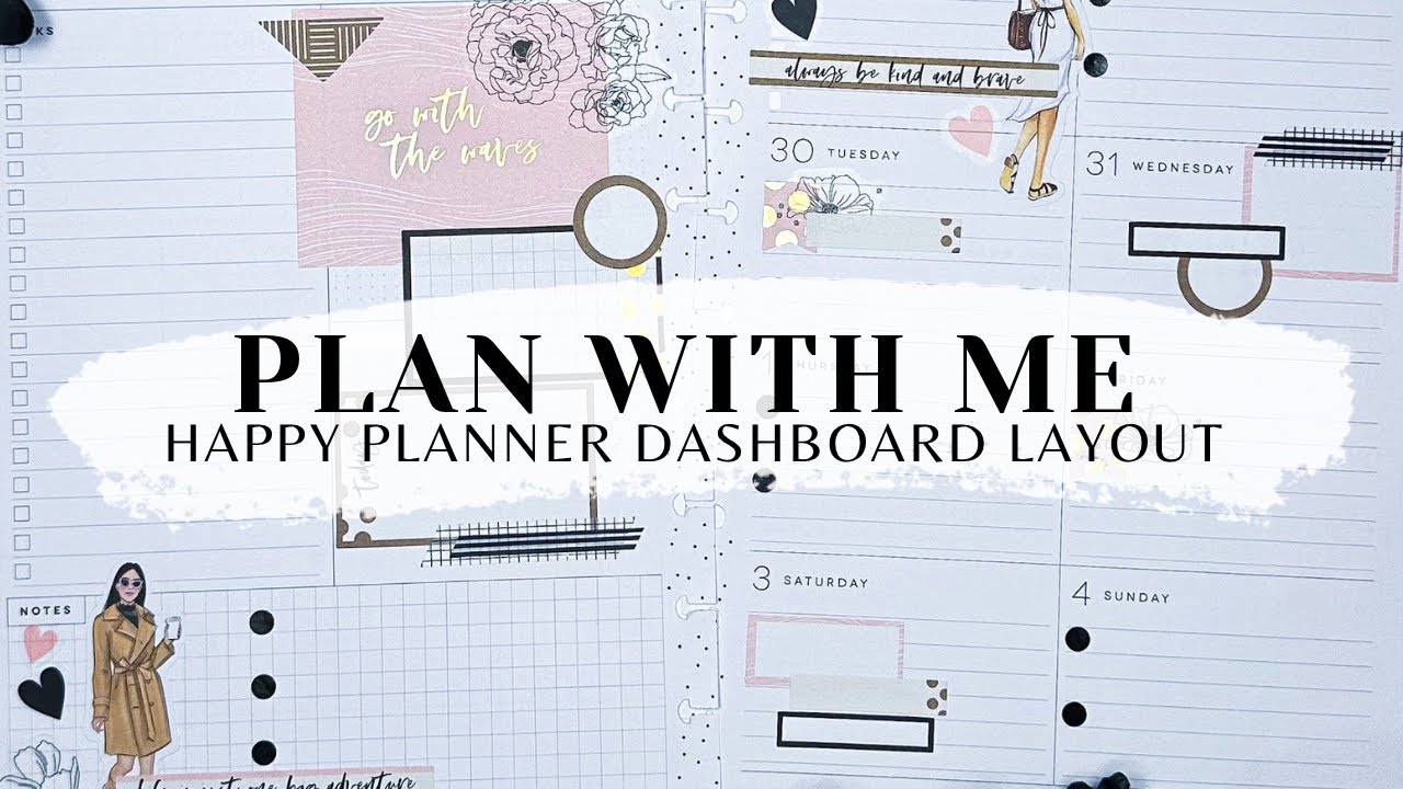 PLAN WITH ME 📒 | HAPPY PLANNER DASHBOARD LAYOUT | BOLD & BLUSH & RONGRONG | JAN 29 - FEB 4