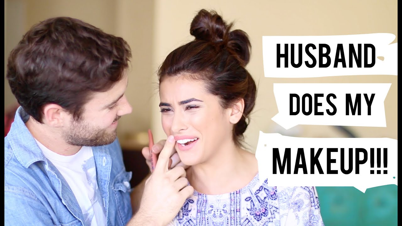Husband Does My Makeup (ahhh!) | Hilarious Challenge