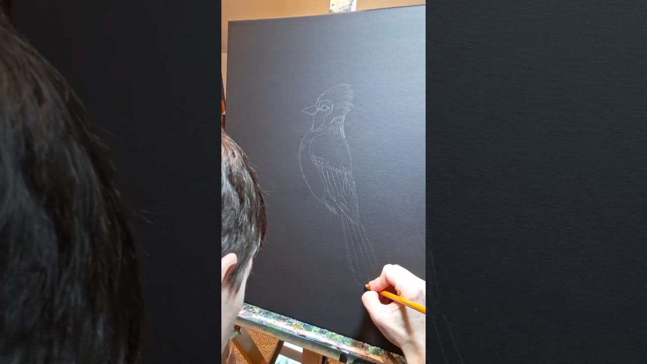 Painting a bluebird - phase 1